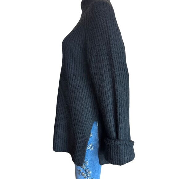 NWT ASOS Design Women’s Black Oversized Chunky Knit Sweater Small - Picture 5 of 6